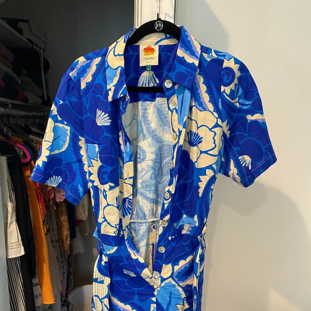 NWOT Farm Rio Tropical Groove Belted Romper